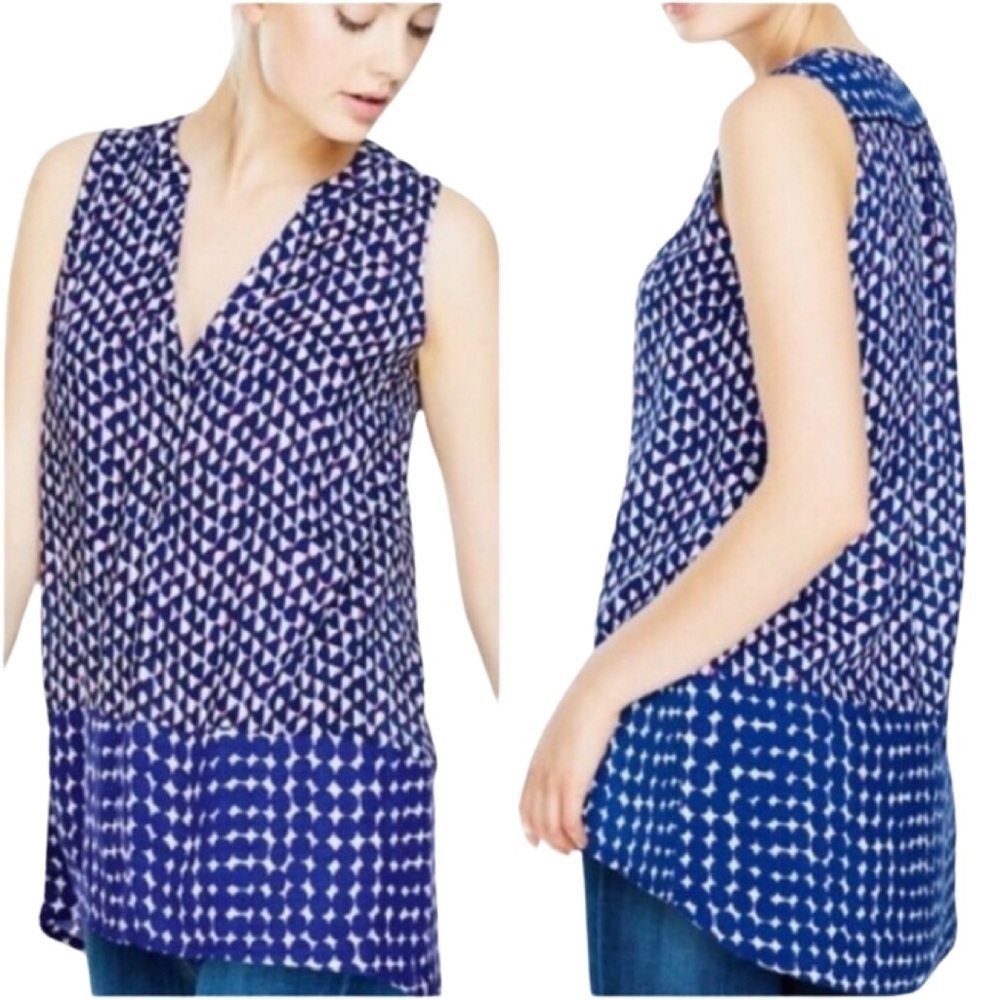BODEN Summer Hopscotch Geometric Print Sleeveless Top